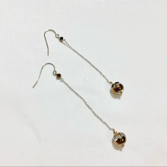 Sterling Cathedral Drops w crystal dangle Earrings - Picture 3 of 6